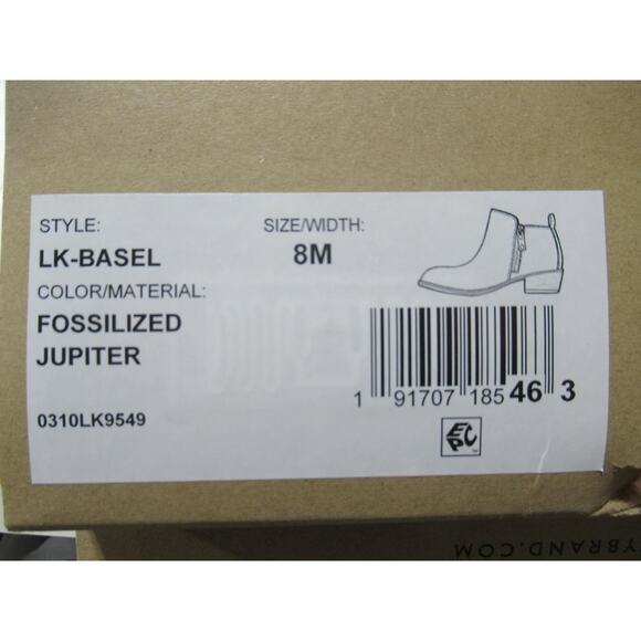 Lucky Brand Basel Size 8 Block Heel Booties Ankle Boots Fossilized Jupiter - Picture 8 of 8